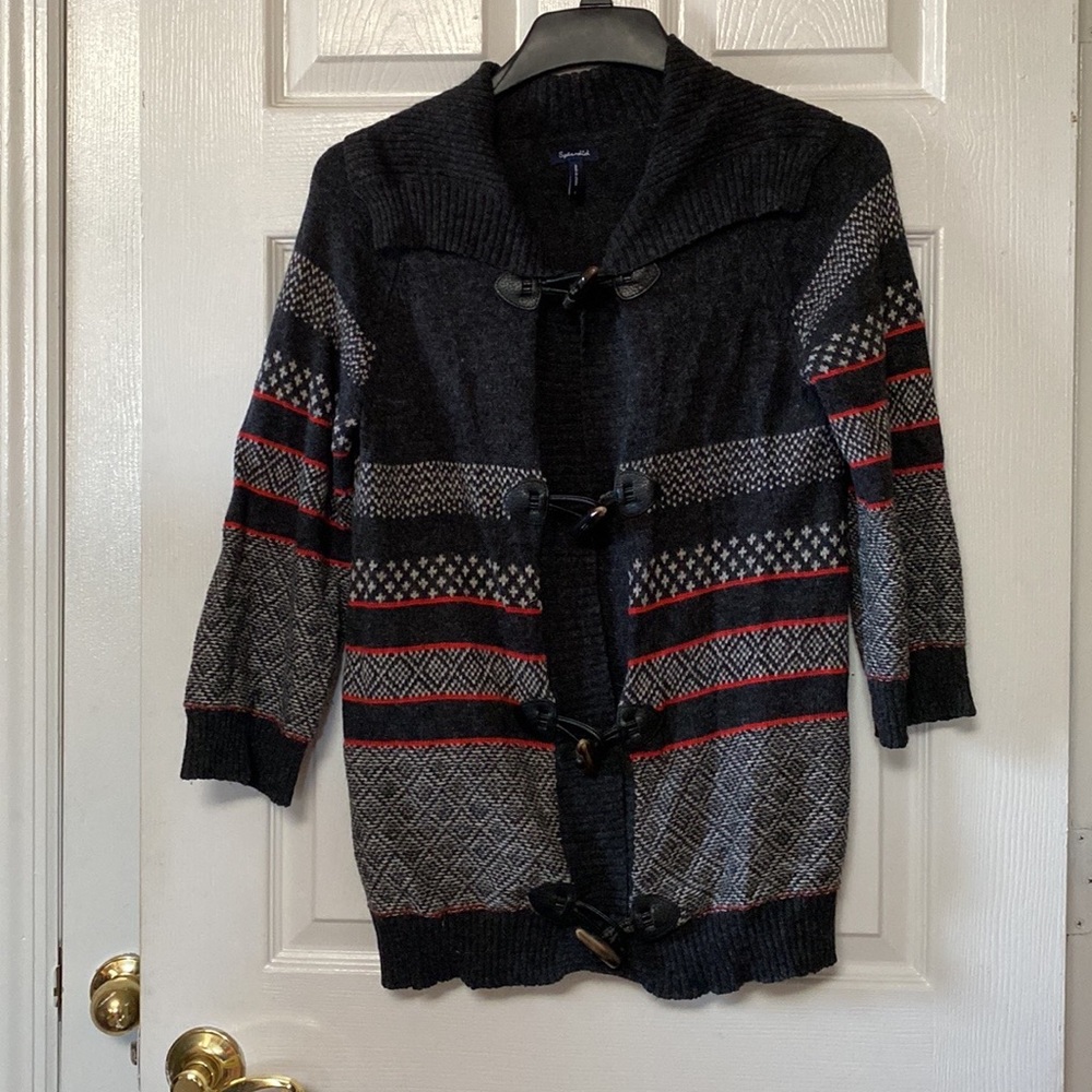 Y2K SPLENDID Fair Isle Knit Cardigan Sweater
